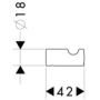 Крючок Hansgrohe PuraVida 41501000 для ванной комнаты. Фото
