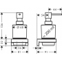 Диспенсер для жидкого мыла AddStoris Hansgrohe 41745700, матовый белый для ванной комнаты. Фото