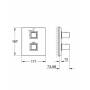 Смеситель термостатический для душа GROHE Grohtherm Cube 19959000 (внешняя часть). Фото