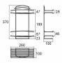 Полка двухъярусная прямая проволока стальная 12 Milardo 212W020M44 для ванной комнаты. Фото