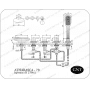 Врезной смеситель для ванны GNT Athabasca-78. Фото