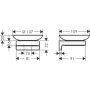 Мыльница AddStoris Hansgrohe 41746700, матовый белый для ванной комнаты. Фото