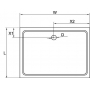 Душевой поддон SMC (стеклокомпозит) CEZARES TRAY-M-AH-90/80-35-W. Фото