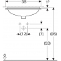 Раковина встраиваемая GEBERIT VariForm 58х49 500.764.01.2. Фото