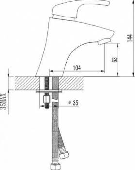 Смеситель для умывальника IDDIS Creative D16101C. Фото