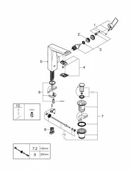 Смеситель для раковины Grohe Allure Brilliant 23109000. Фото