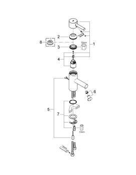 Смеситель для раковины GROHE Essence 33596000. Фото