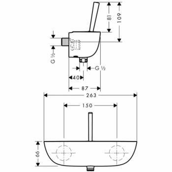 Смеситель для душа HANSGROHE PuraVida 15672400. Фото