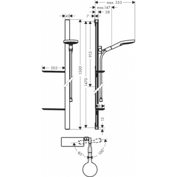 Душевой гарнитур HANSGROHE Raindance Select S 120 3 jet 27646400. Фото