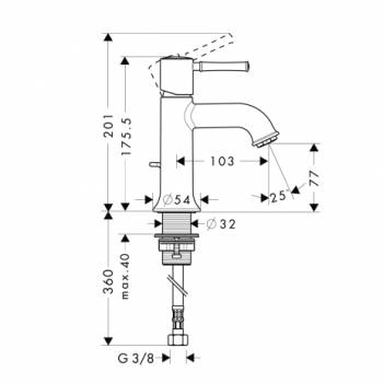 Смеситель для раковины HANSGROHE Talis Classic 14111000. Фото