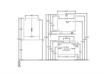 Тумба под раковину Villeroy&Boch SENTIQUE A854 00PN. Фото