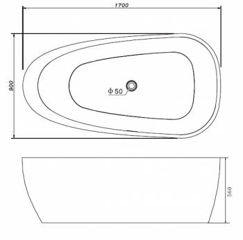 Акриловая ванна GEMY G9210. Фото