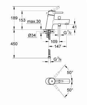 Cмеситель для ванны GROHE Concetto New 32701001. Фото