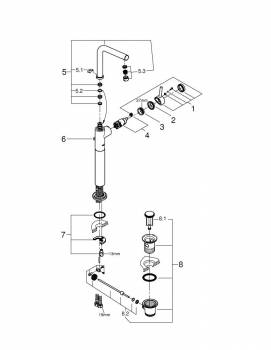Смеситель для мойки GROHE Atrio 7° 32130001. Фото