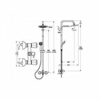 Душевая система Vidima Seva Trio B8817AA. Фото