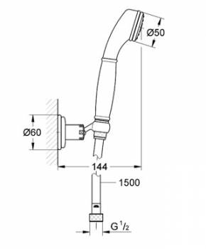 Душевой гарнитур GROHE Sinfonia 28976000. Фото