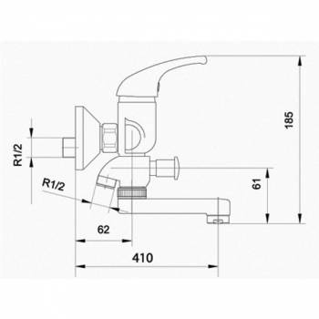 Смеситель для ванны SmartSant ЭкоМикс SM083502AA. Фото