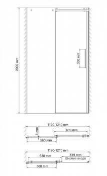 Душевая дверь WASSERKRAFT Dinkel 58R05. Фото