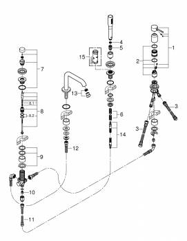 GROHE 19578DL1 Essence+ Смеситель для ванны на 4 отверстия. Фото