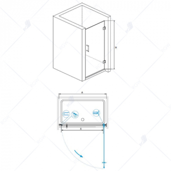 Душевая дверь RGW HOTEL HO-011 350601106-11 60 см. Фото
