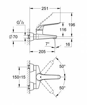 Смеситель для раковины GROHE Euroeco Special 32778000. Фото