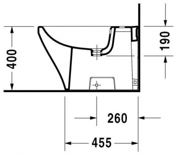 Биде напольное DURAVIT DURASTYLE 2283100000. Фото