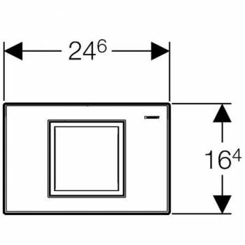 Смывная клавиша GEBERIT Delta 40 115.130.21.1. Фото