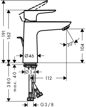 Смеситель для раковины Hansgrohe Talis E 110 71710000. Фото