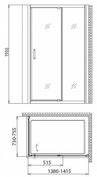 Душевой уголок GEMY Sunny Bay S28191E-A75. Фото