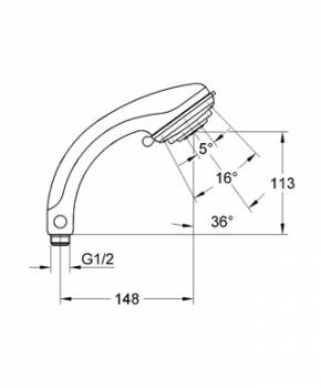 Ручной душ GROHE Relexa Plus 28178000. Фото