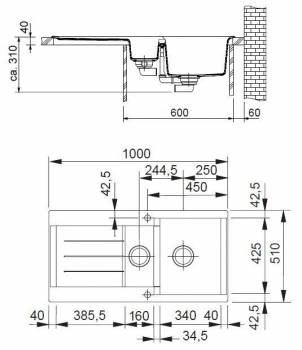 Кухонная мойка FRANKE Java JAG 651 ваниль 114.0277.690. Фото