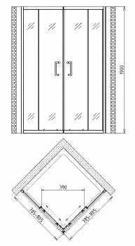 Душевой уголок GEMY Victoria S30152. Фото