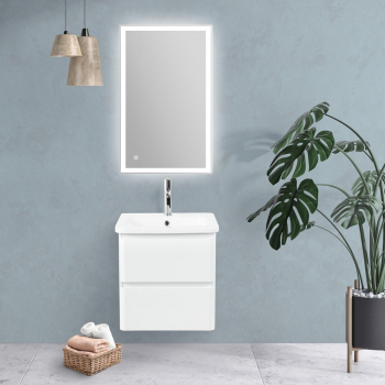 Тумба под раковину подвесная BELBAGNO ALBANO-CER-500-2C-SO-RVB Rovere Vintage Bianco. Фото