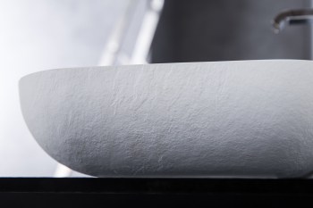 Раковина ACQUABELLA COLEZZIONI 58х38 LAVABO_ON-TOP_OVAL_SLATE_BLANCO. Фото