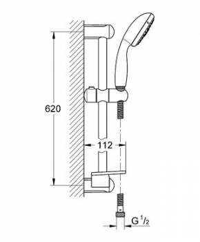 Душевой гарнитур GROHE Tempesta New 28593001. Фото