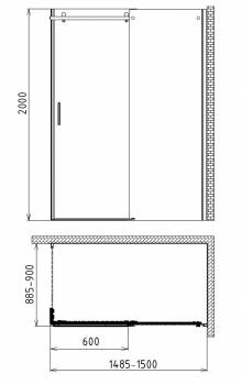 Душевой уголок GEMY Modern Gent S25161 R. Фото