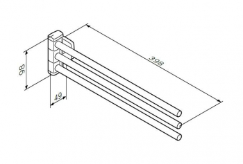 Тройная вешалка-вертушка для полотенец AM.PM Gem A9032700 для ванной комнаты. Фото