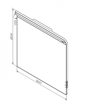 Зеркало с подсветкой и системой антизапотевания 80 см AM.PM Inspire 2.0 M50AMOX0801SA. Фото