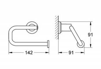 Бумагодержатель GROHE Atrio 40313000 для ванной комнаты. Фото