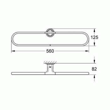 Полотенцедержатель GROHE Ondus 40381000 для ванной комнаты. Фото