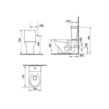 Унитаз напольный Villeroy&Boch Hommage Plus 6662 10R2. Фото