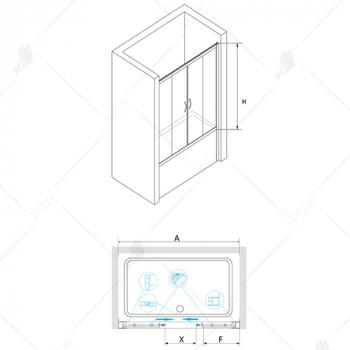 Шторка на ванну RGW SCREENS SC-61 01116115-11 150 см. Фото