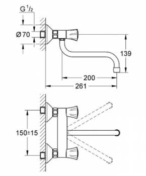 Смеситель для мойки GROHE Costa 31187001. Фото