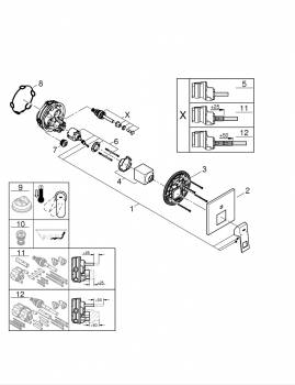 Смеситель для ванны GROHE 24062000 Eurocube, хром. Фото