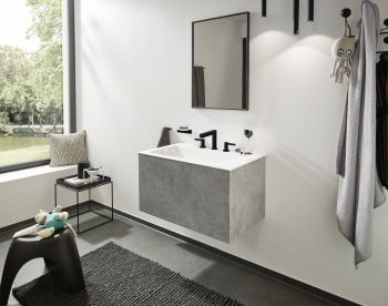 Мыльница AddStoris Hansgrohe 41746670, матовый черный для ванной комнаты. Фото