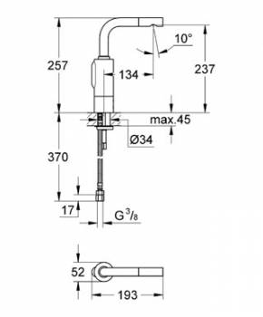Смеситель для раковины GROHE Essence E 36093000. Фото