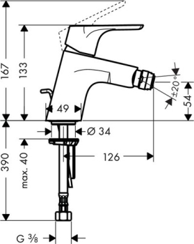 Смеситель для биде Hansgrohe Focus E2 31920000. Фото