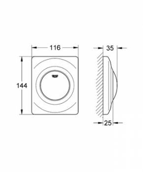 Накладная панель GROHE Surf 38808000. Фото