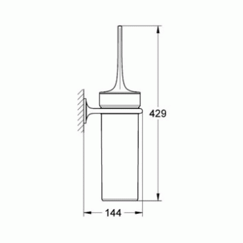 Туалетный ершик GROHE Ondus 40380KS0 для ванной комнаты. Фото