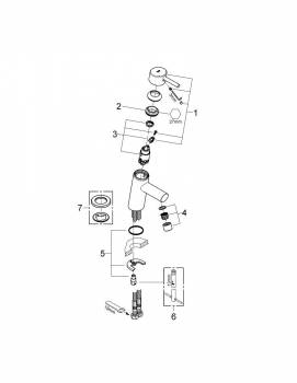 Смеситель для раковины GROHE Concetto 3224010E. Фото